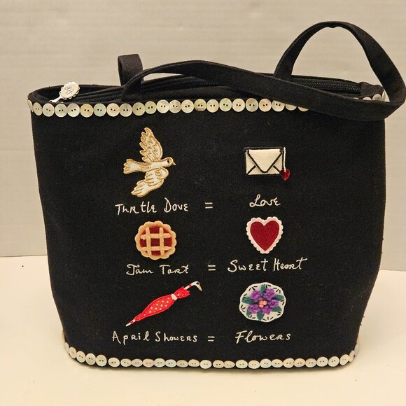 Lulu Guinness London "Cockney" Pearlie Queen Tote Bag - Picture 1 of 6